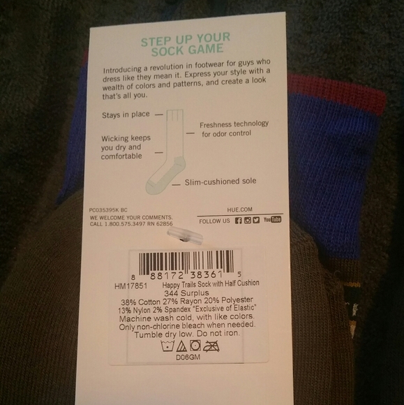 Hue, Men Socks New 2pair Fresh Wicking Stylish - Picture 8 of 9